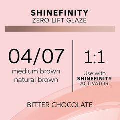 Wella Professionals 04/07 Bitter Chocolate Shinefinity Zero Lift Glaze 60ml