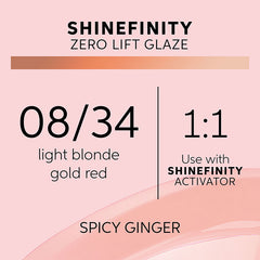 Wella Professionals 08/34 Spicy Ginger Shinefinity Zero Lift Glaze 60ml