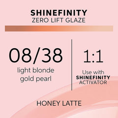 Wella Professionals 08/38 Honey Latte Shinefinity Zero Lift Glaze 60ml