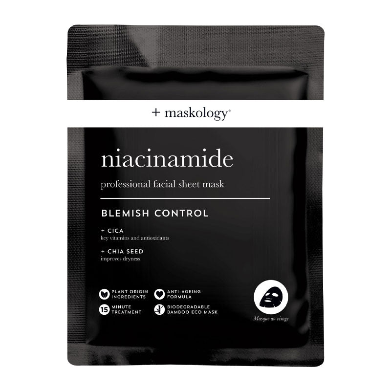 +maskology Niacinamide Face Sheet Mask 22ml