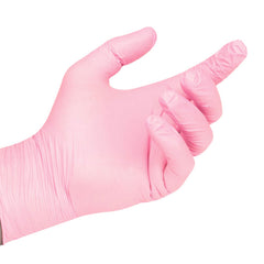 Nitrile Gloves UltraFlex Pink Large x 10 Pairs