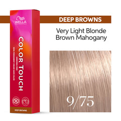 Wella Color Touch 60ml 9/75 Very Light Blonde Brunette Mahogany