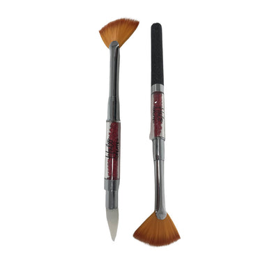 Halo Create Nail Art Fan Brush & Diamante Pick Up Combo