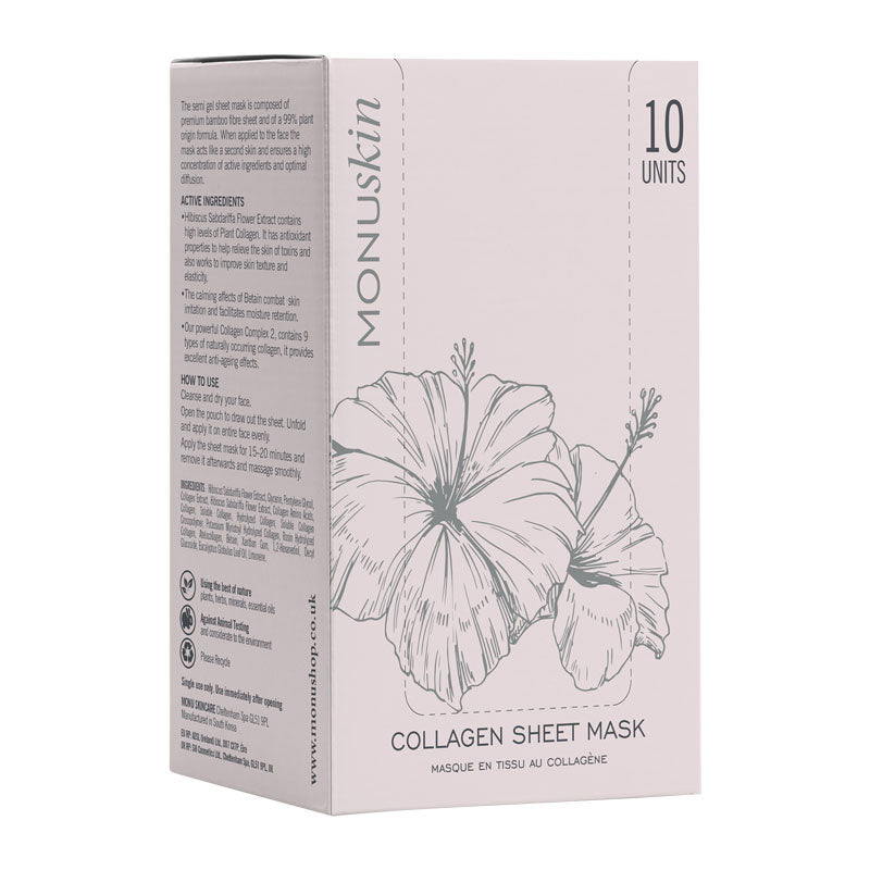 Monuskin Collagen Sheet Mask 18ml Box of 10