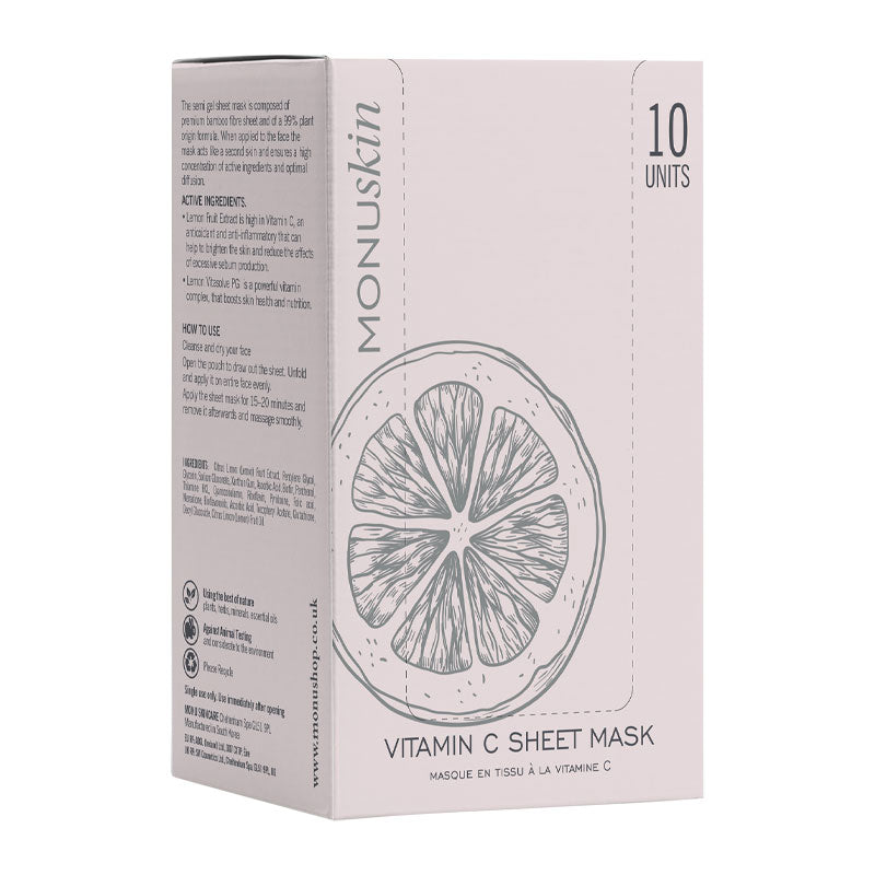 Monuskin Vitamin C Sheet Mask 18ml Box of 10