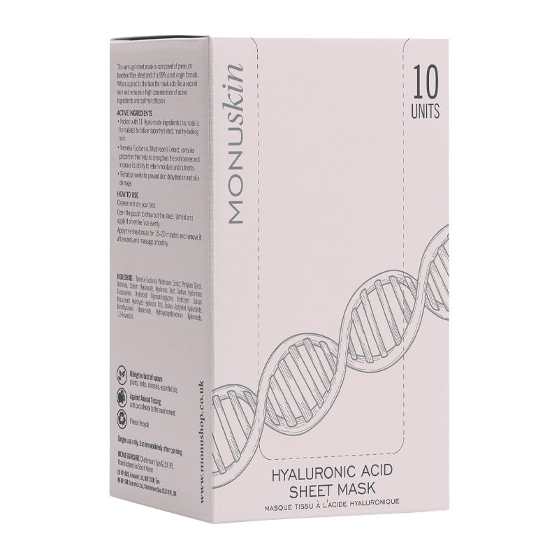 Monuskin Hyaluronic Sheet Mask 18ml Box of 10