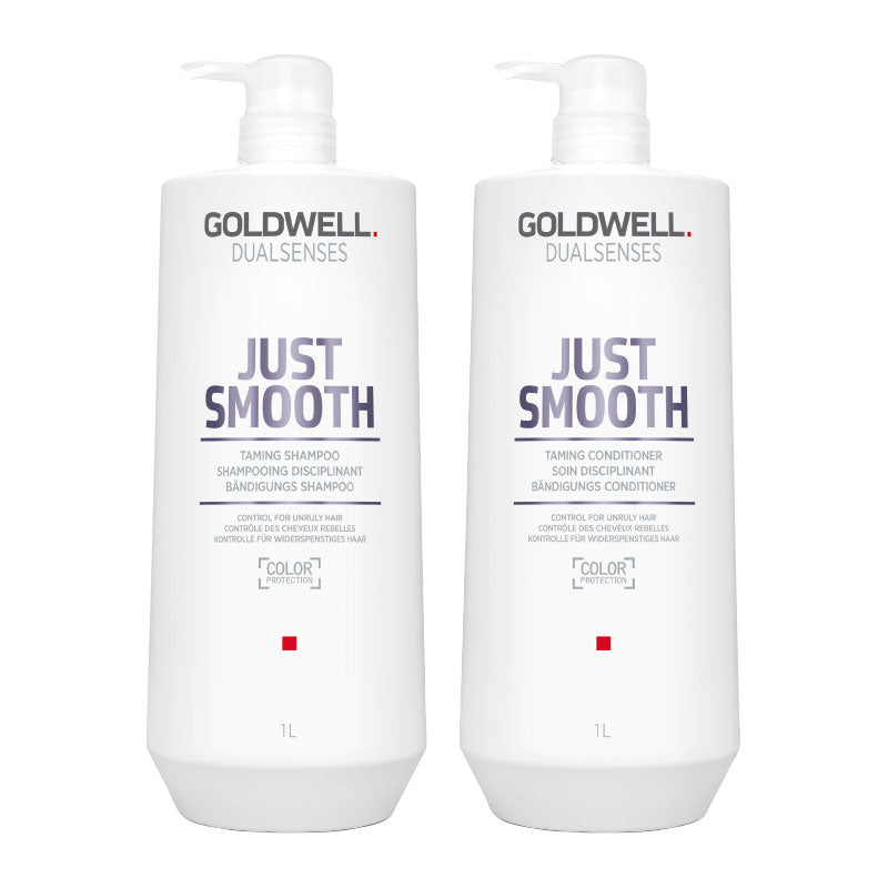 GOLDWELL JUST SMOOTH タミングシャンプー 1L 2本セット Shop Goldwell Just Smooth 1L Duo Shampoo & Conditioner – Salons Direct