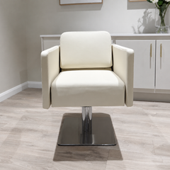 Lotus Murray Vanilla Styling Chair 5 Star Silver Base
