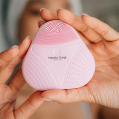 MAGNITONE XOXO Microsonic Softtouch Silicone Cleansing Brush Pink