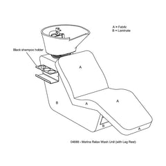 REM Marina Relax Wash Unit With Leg Rest