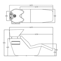 REM Marina Relax Wash Unit With Leg Rest