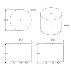 REM Mia Pedi Stool on Wheels