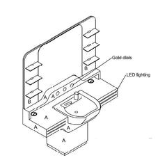 REM Cadillac Unit with Frontwash Basin Retail Mirror