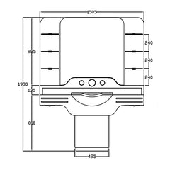 REM Cadillac Unit with Frontwash Basin Retail Mirror