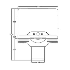 REM Cadillac Unit with Frontwash Basin Full Mirror