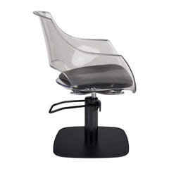 Ayala Ghost Clear Styling Chair Black Seat & Black Base