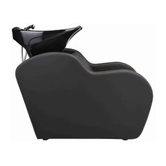 Ayala Holly Black Backwash Unit with Gold Stitching
