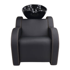Ayala Holly Black Backwash Unit with Gold Stitching