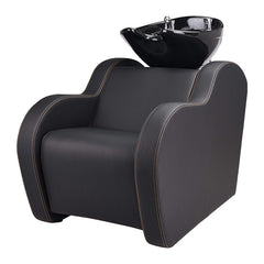 Ayala Holly Black Backwash Unit with Gold Stitching