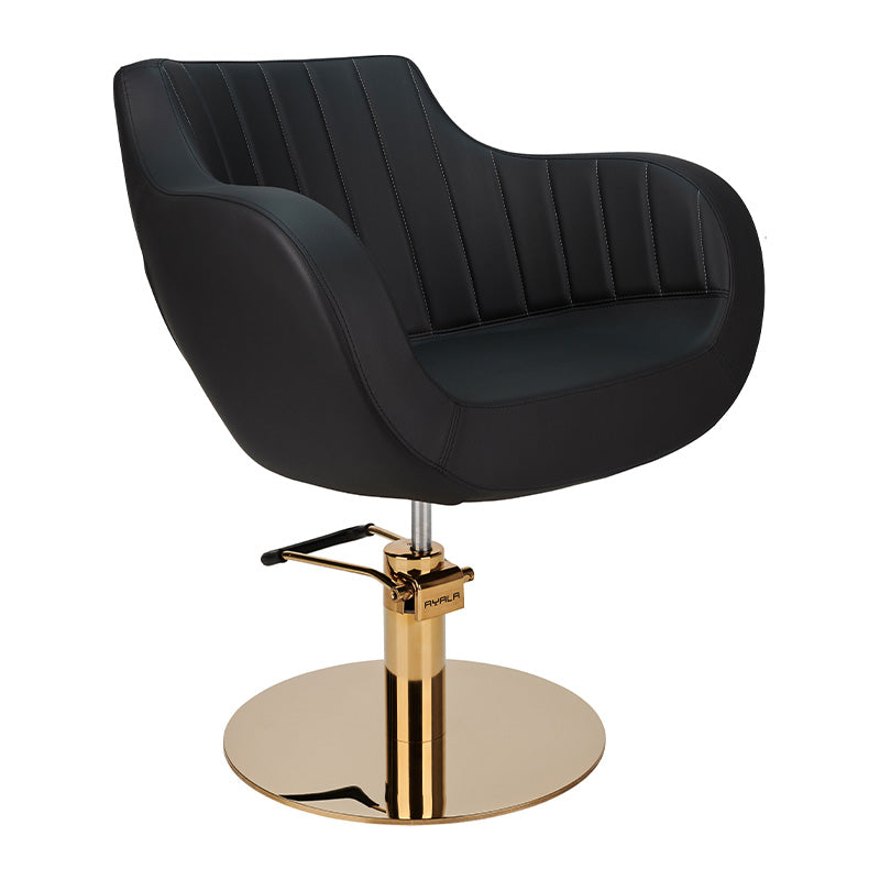 Ayala Thomas Black Styling Chair Gold Base