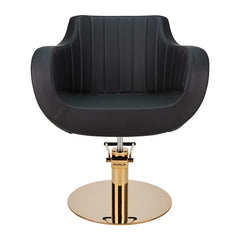 Ayala Thomas Black Styling Chair Gold Base