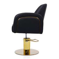 Lotus Darcy Black Styling Chair Round Gold Base