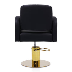 Lotus Darcy Black Styling Chair Round Gold Base