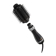 Hot Tools Volumiser Set 2 in 1 Brush & Dryer with Interchangeable Heads Black Gold Edition
