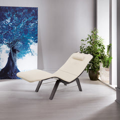 Lemi Rewave - Chaise longue with wooden Legs