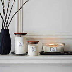 WoodWick Linen Large Hourglass Candle