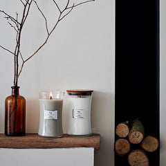 WoodWick Linen Large Hourglass Candle