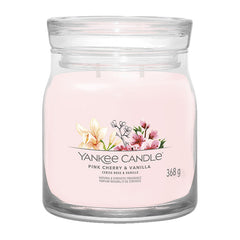 Yankee Candle Signature Pink Cherry Vanilla Medium Jar Candle