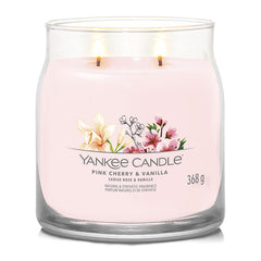 Yankee Candle Signature Pink Cherry Vanilla Medium Jar Candle