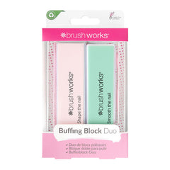 Brushworks Pastel Nail Buffing Blocks - 2 Pack
