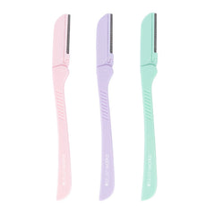 Brushworks Precision Eyebrow Razor - Pastel (Pack of 3)