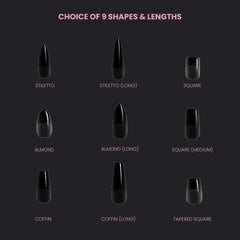Halo Jellie Medium Square Sizes 0-11 Nail Tips x 120