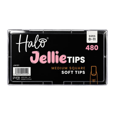 Halo Jellie Medium Square Sizes 0-11 Nail Tips x 480