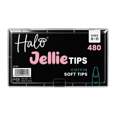 Halo Jellie Coffin Sizes 0-11 Nail Tips x 480