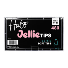 Halo Jellie Coffin Sizes 0-11 Nail Tips x 480