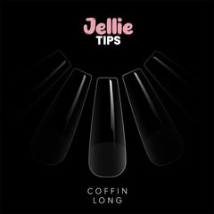Halo Jellie Coffin Long Sizes 0-11 Nail Tips x 480
