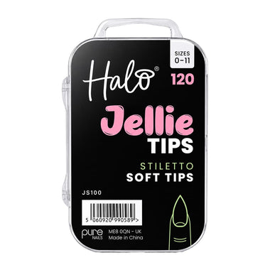 Halo Jellie Stiletto Sizes 0-11 Nail Tips x 120