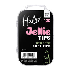 Halo Jellie Stiletto Sizes 0-11 Nail Tips x 120