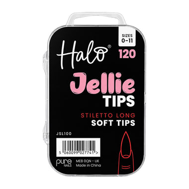 Halo Jellie Stiletto Long Sizes 0-11 Nail Tips x 120