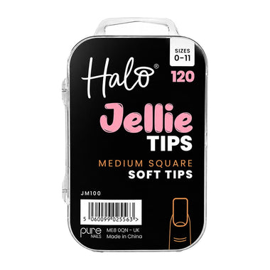 Halo Jellie Medium Square Sizes 0-11 Nail Tips x 120