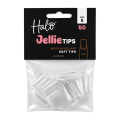 Halo Jellie Medium Square, Size 8 Nail Tips x 50
