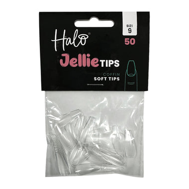 Halo Jellie Coffin Sizes 9 Nail Tips x 50