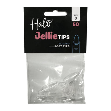 Halo Jellie Almond Size 8 Nail Tips x 50