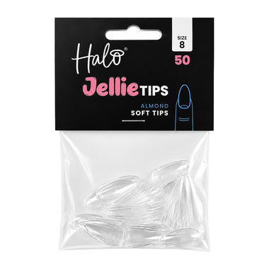 Halo Jellie Almond Size 8 Nail Tips x 50