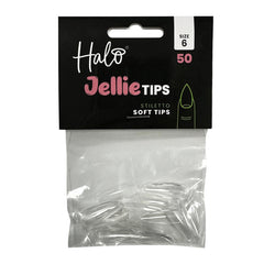 Halo Jellie Stiletto Size 6 Nail Tips x 50