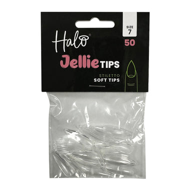 Halo Jellie Stiletto Size 7 Nail Tips 50